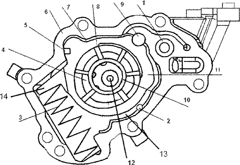 Variable control method for one-stage variable oil pump of engine and one-stage variable oil pump of engine