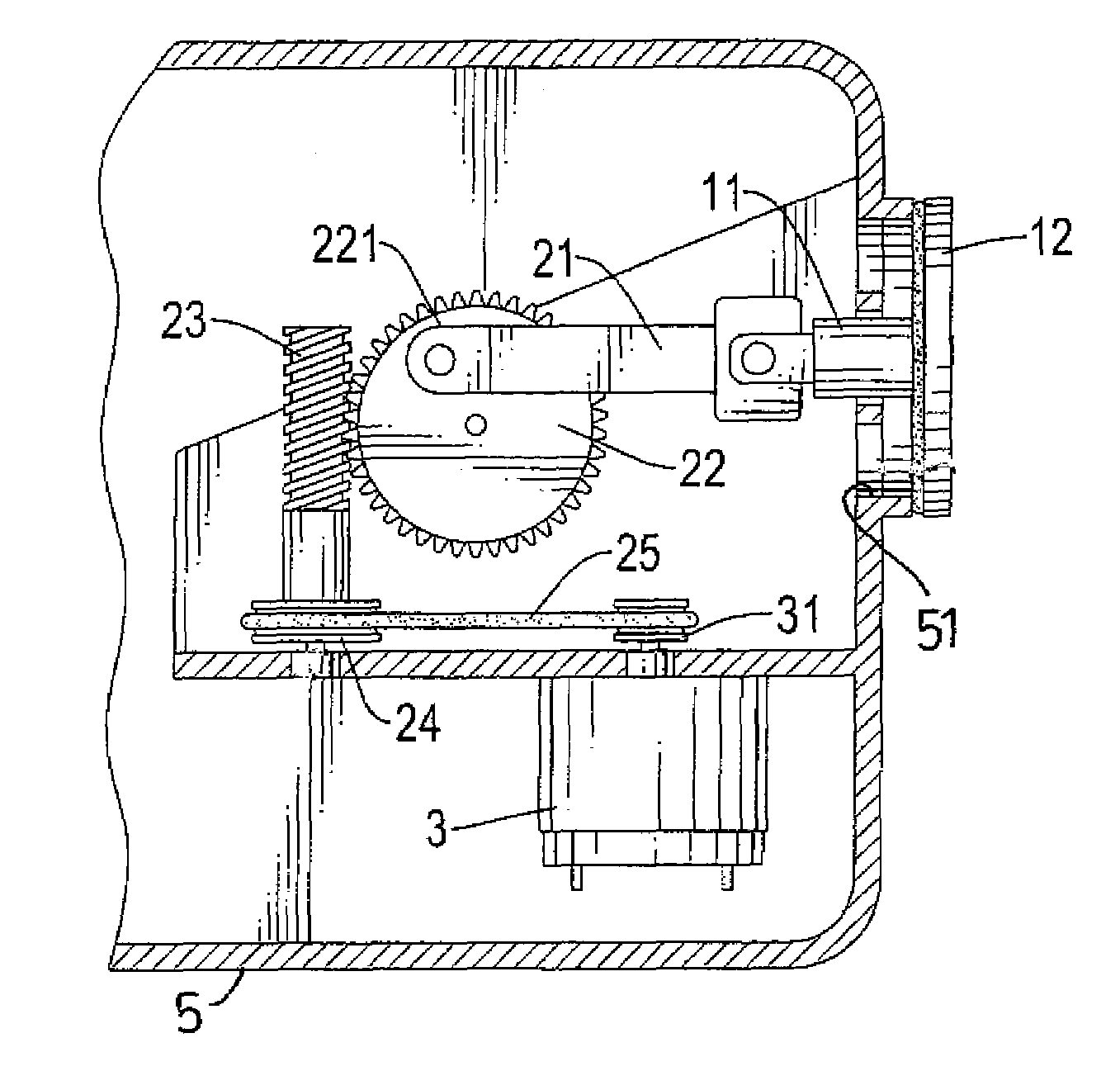 Automatic built-in air nozzle