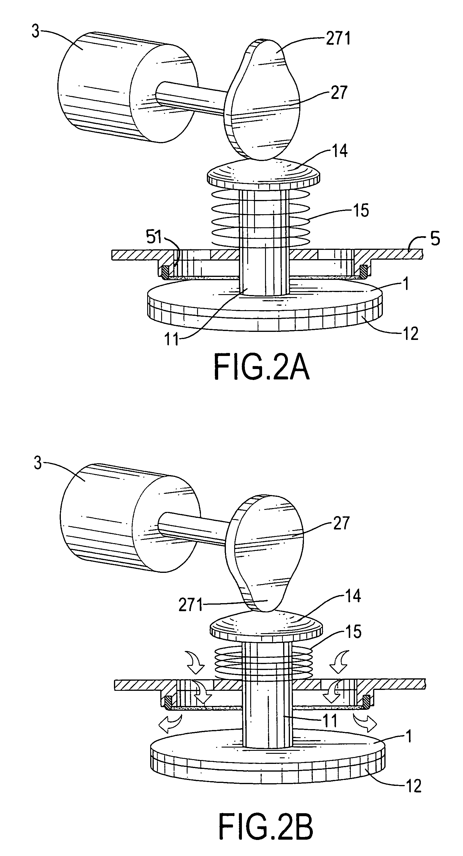 Automatic built-in air nozzle