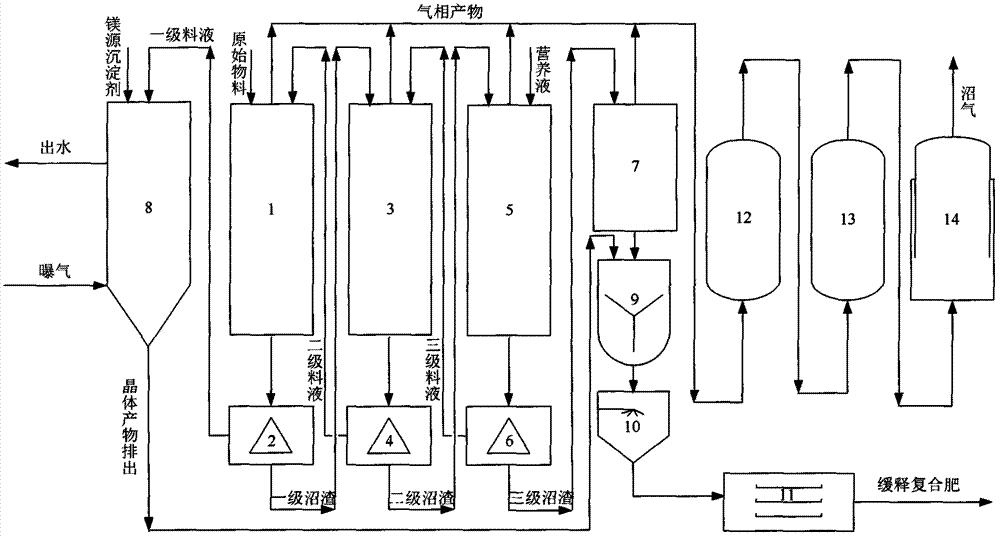 A process for producing biogas and recovering phosphorus by anaerobic fermentation of chicken manure