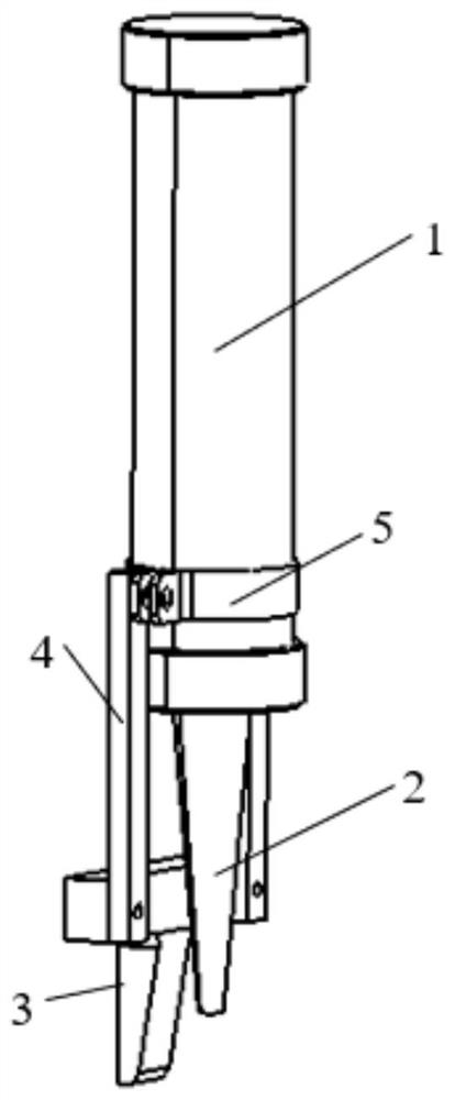 A gluing gun positioning mechanism of a gluing robot