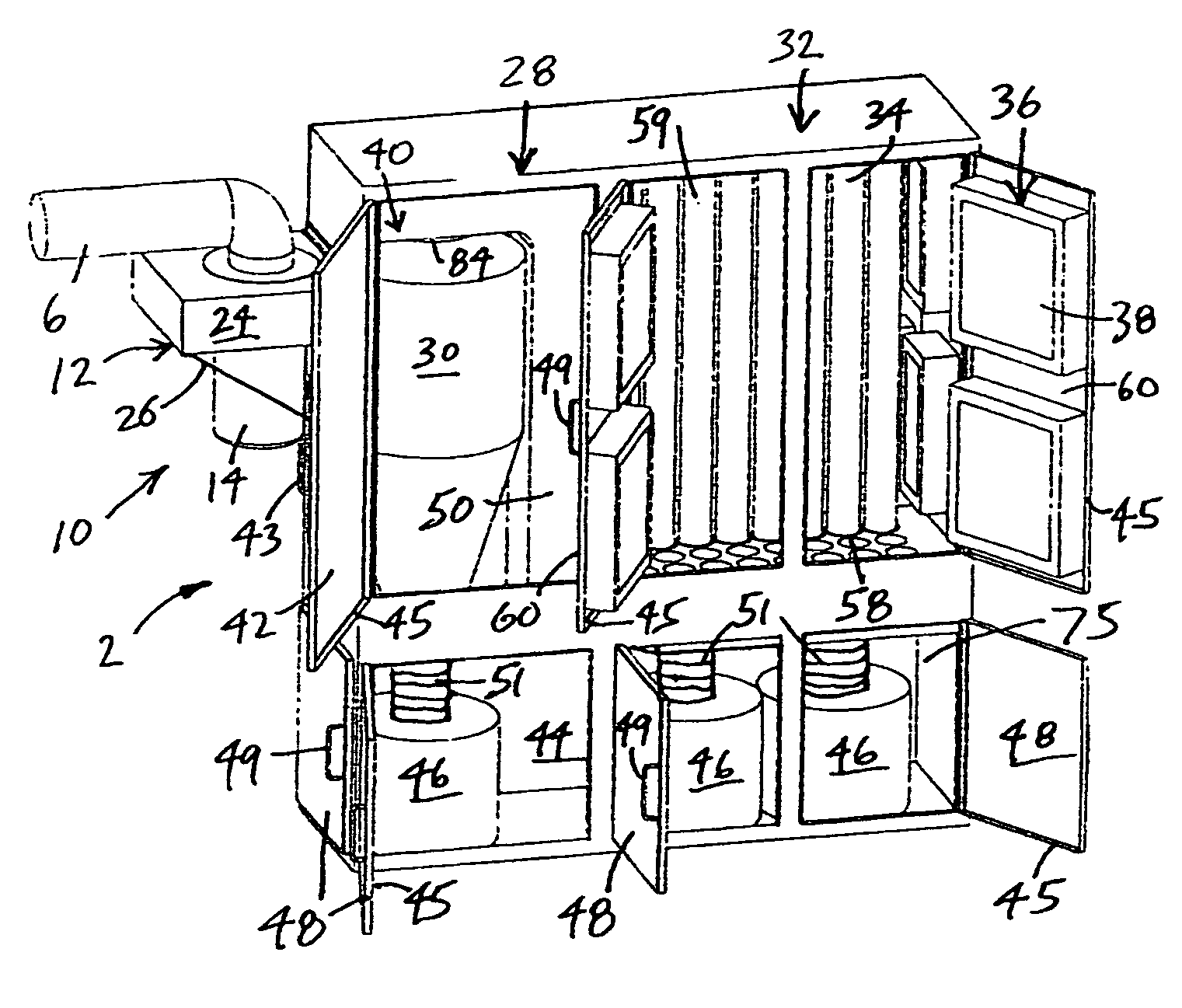 Airborne particle removal system