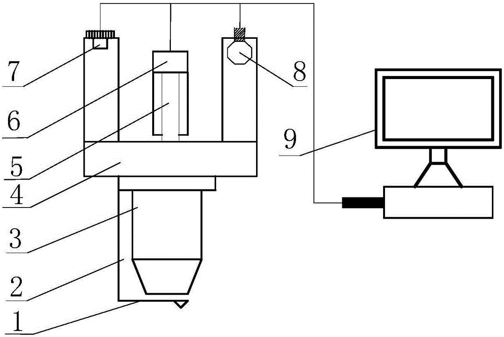 Calibration device and calibration method for white light interference atomic force scanning probe