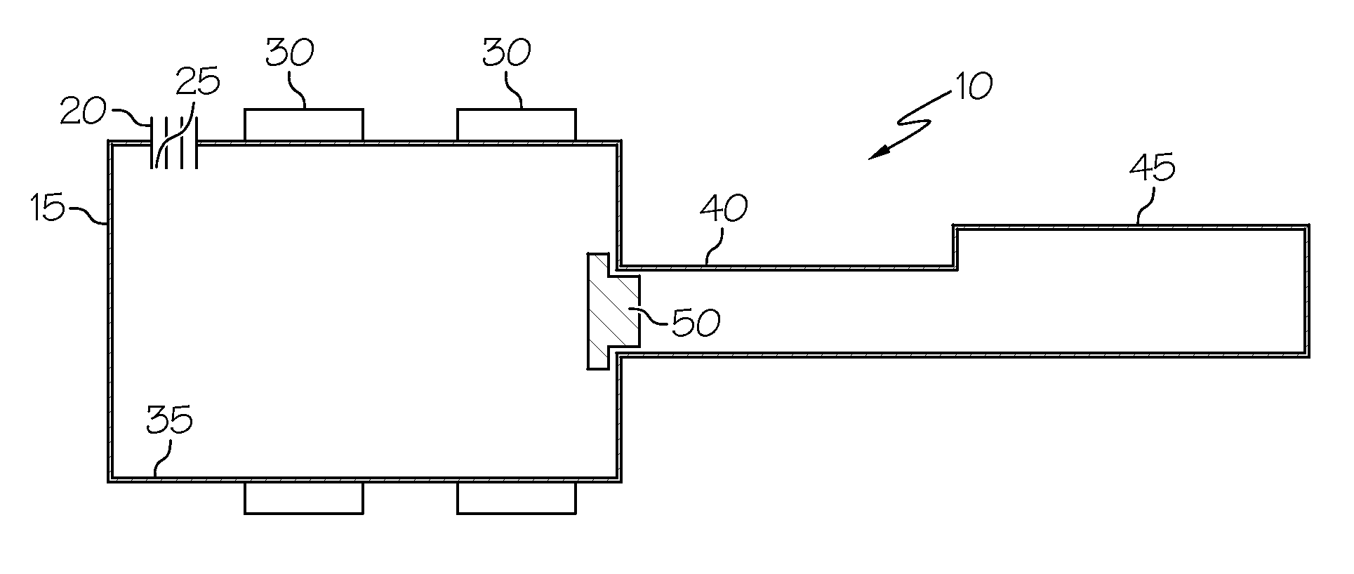 Evaporator with internal restriction