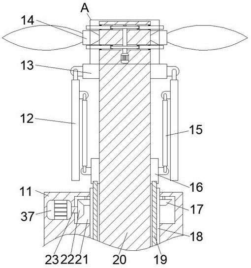 Unmanned aerial vehicle fan blade replacing device