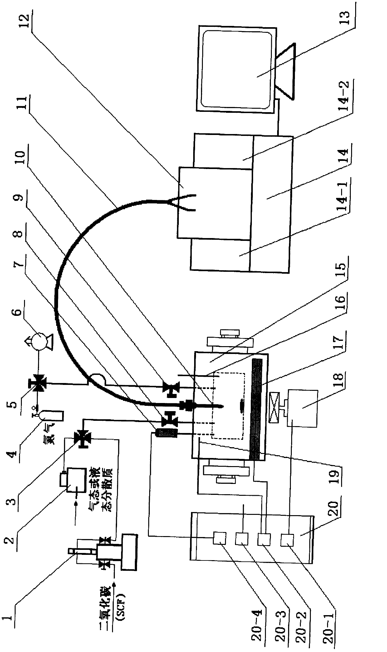 High-pressure in-situ infrared spectroscopy apparatus for monitoring supercritical system on line