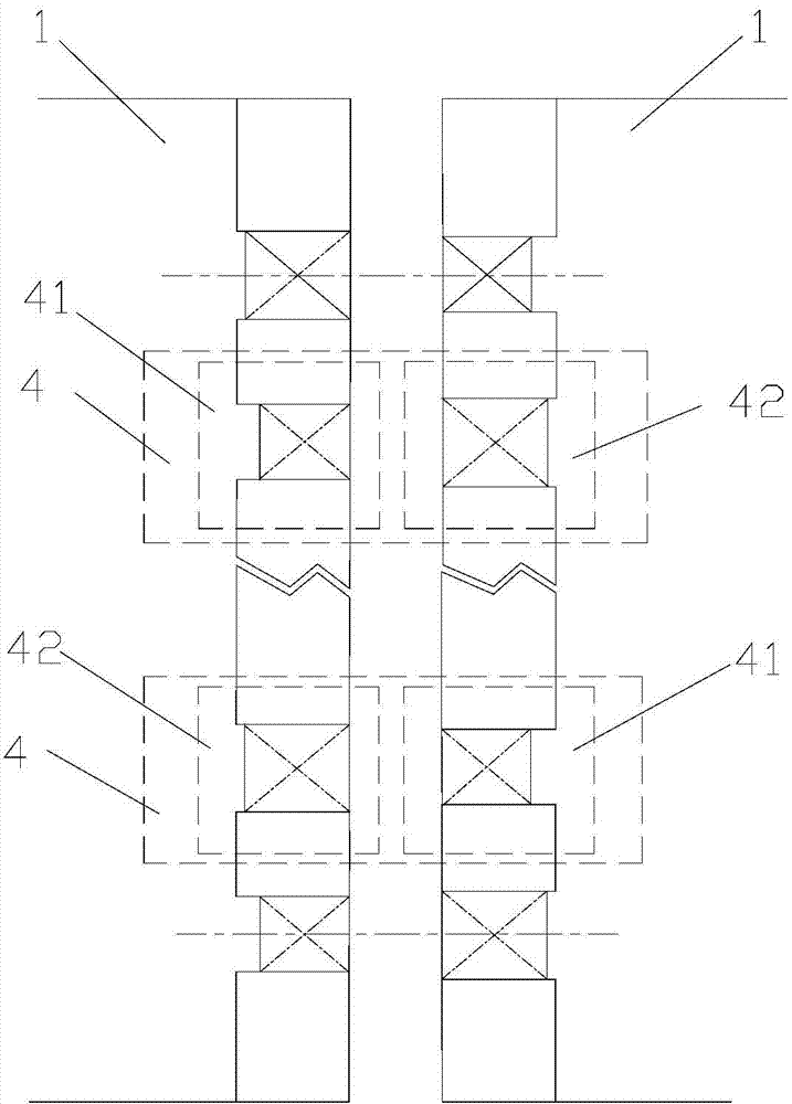 Flexible mechanical connector applied to ultra-large type ocean floating structure modules