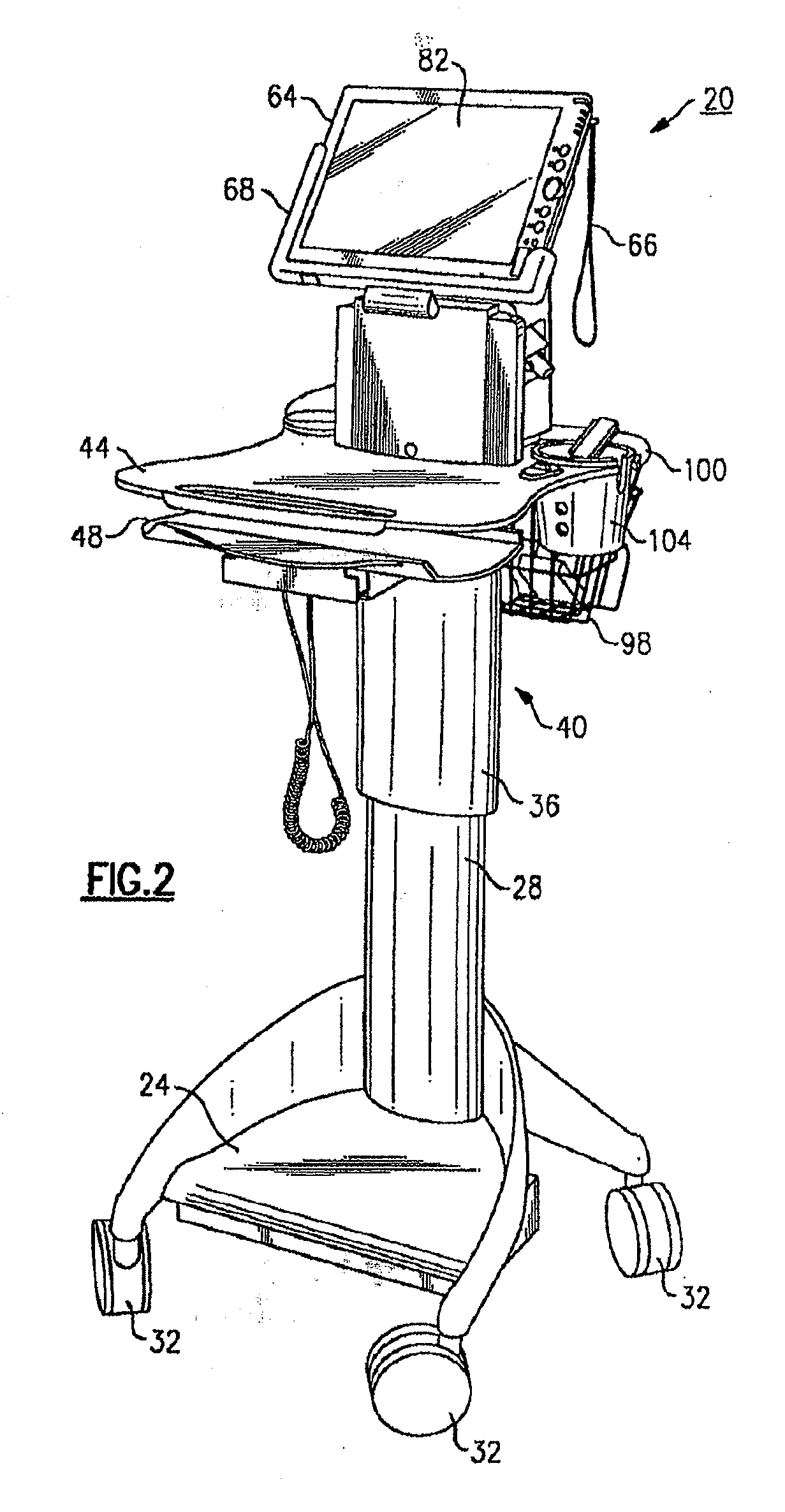 Mobile medical workstation and a temporarily associating mobile computing device