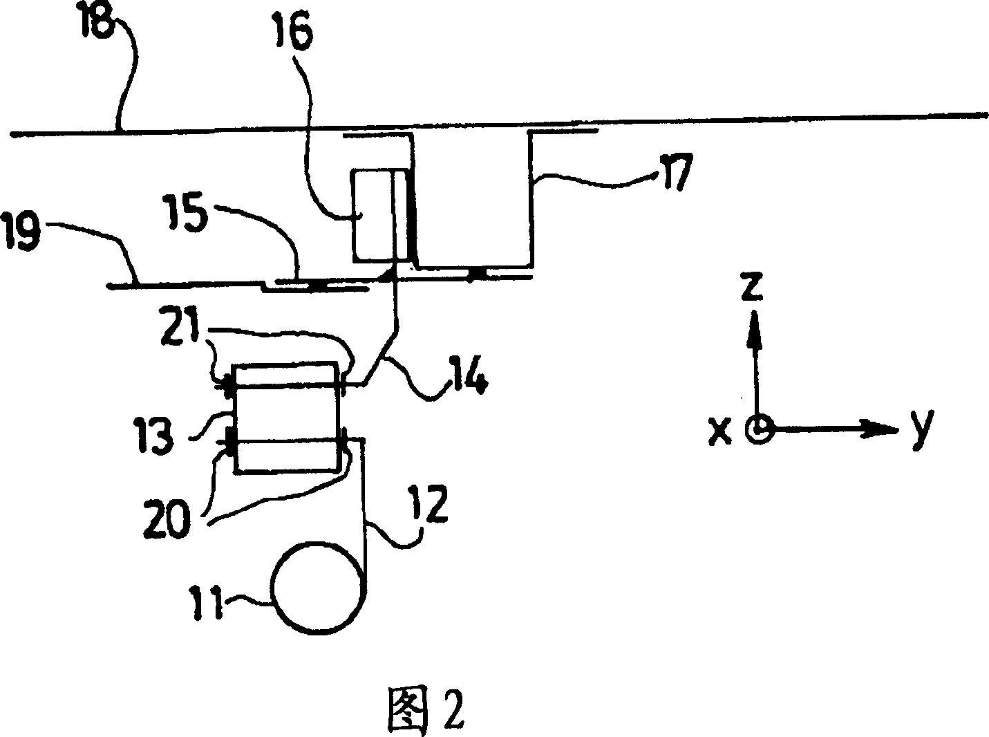 Exhaust frame for a motor vehicle, fixing device comprising such frame, and method for fixing such frame