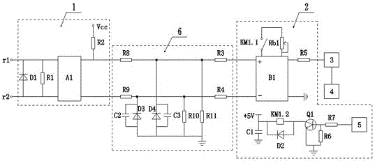Busbar current leakage detection apparatus with input protection