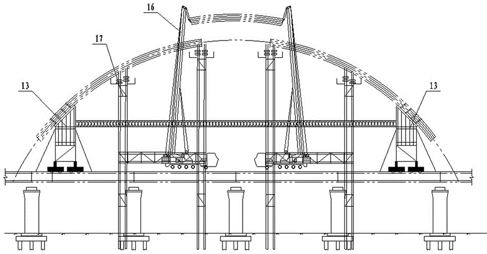 A construction method of continuous tie-rod steel pipe arch bridge