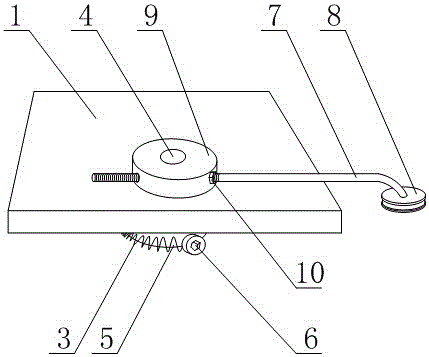 Twisting machine tensioning device for easy adjustment of the extension length of the twisting rod