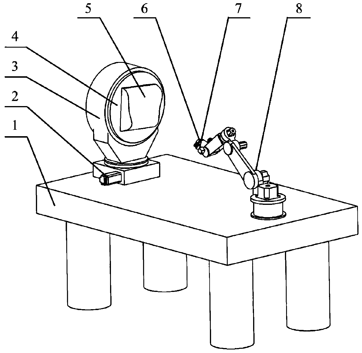 Method and device for free-form surface measurement based on reference calibration plate to correct pose