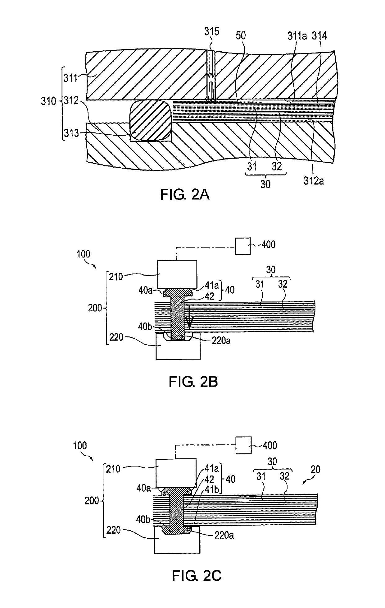 Molding method for composite material and intermediate member for composite material