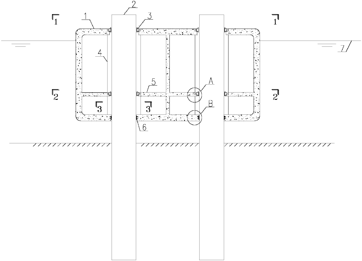 A pile box hydraulic structure and its construction method