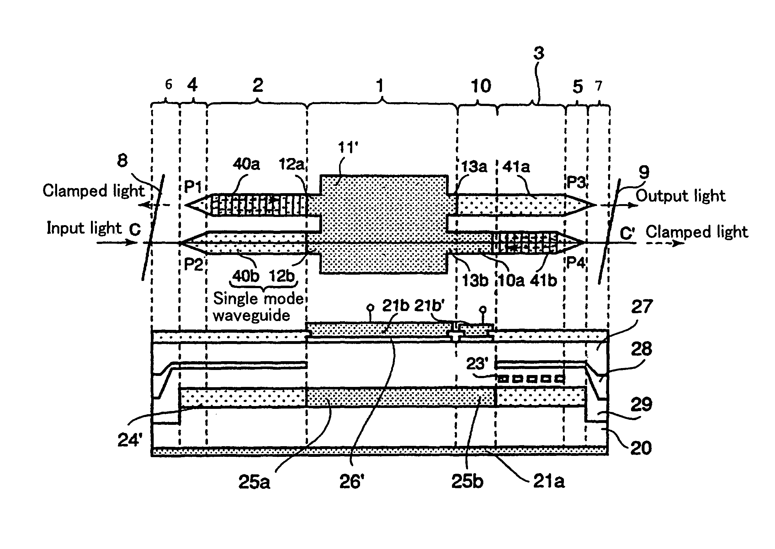 Gain-clamped semiconductor optical amplifier