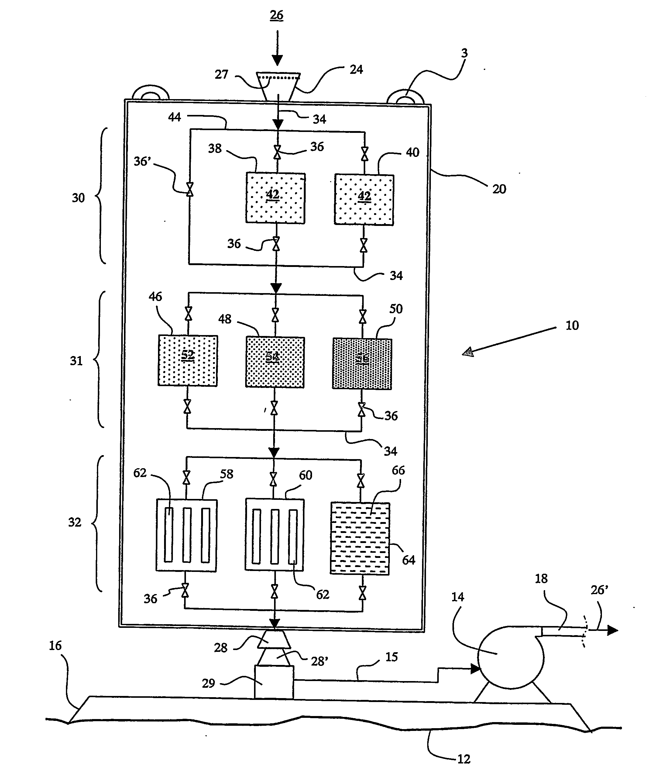 Method and apparatus for treatment of water for an injection well