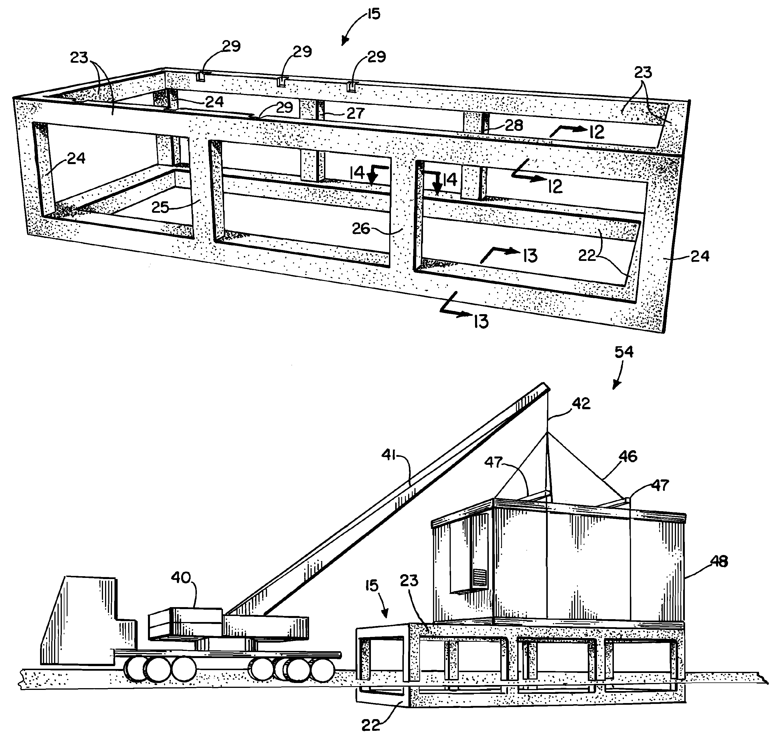 Prefabricated building having a pre-cast concrete chain wall foundation