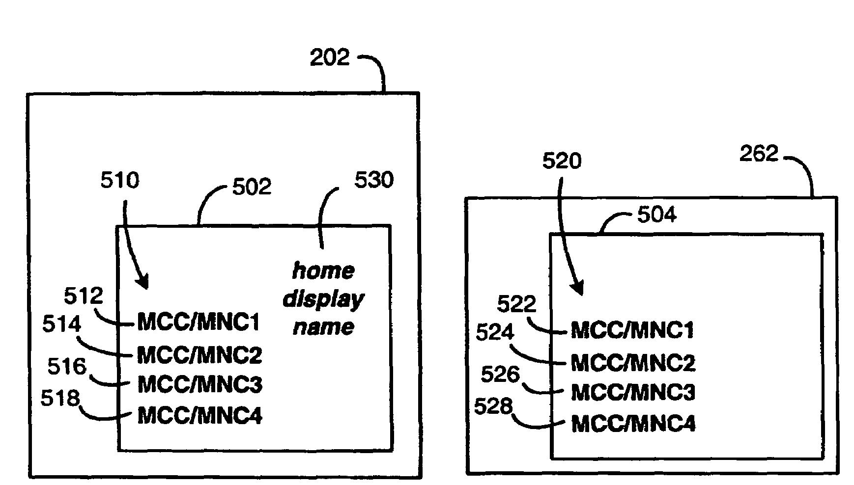 Home network name displaying methods and apparatus for multiple home networks