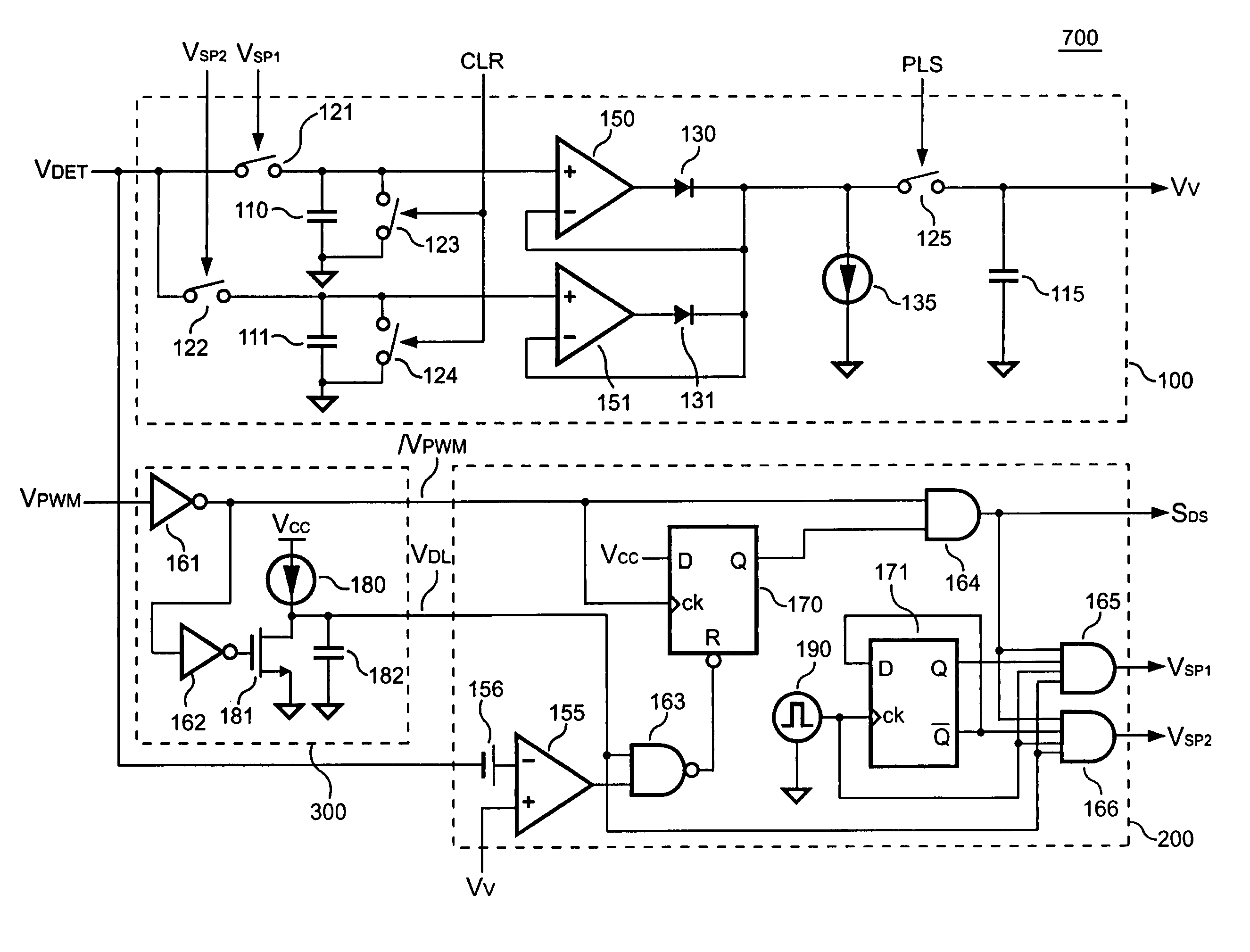 Multiple-sampling circuit for measuring reflected voltage and discharge time of a transformer