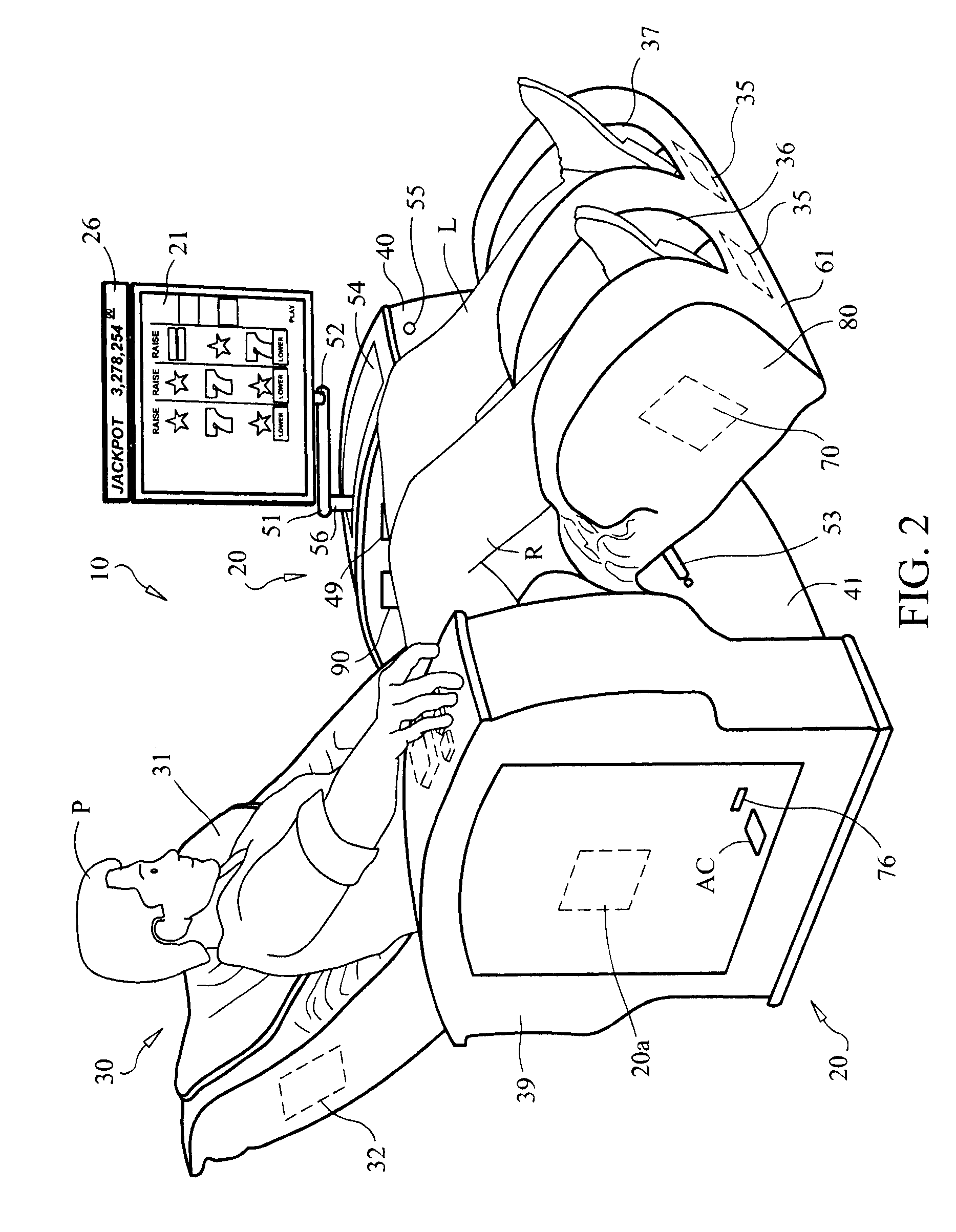 Gaming machine and method of use thereof