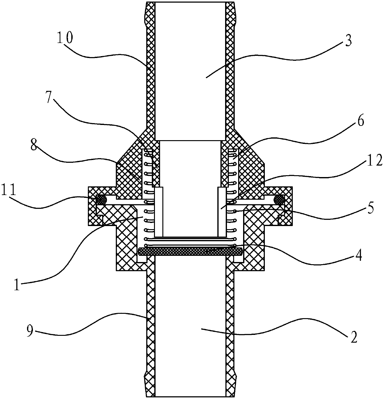 Gas-oil separation check valve of automobile crankcase
