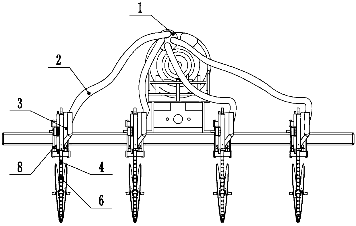 Pneumatic planter uniform low-loss gas path system, and gas distribution method