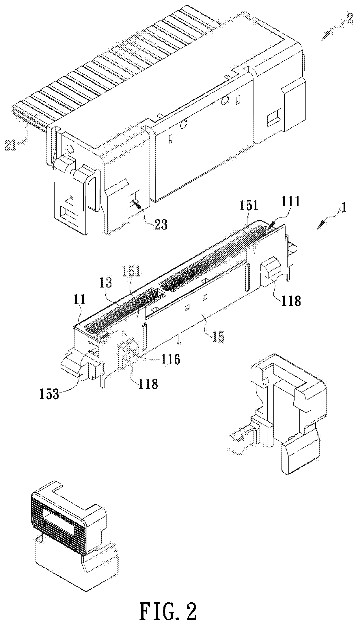 Connector with guiding portion, and shell and insulating body of the same