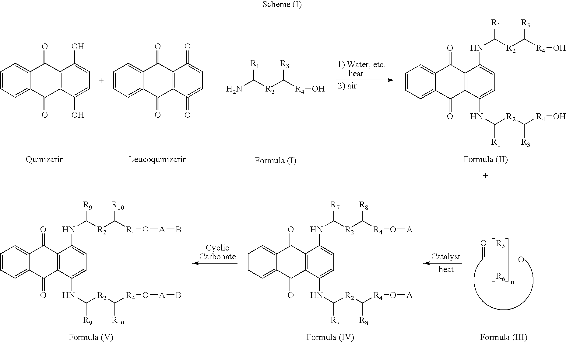 Novel method of producing polyesterified liquid anthraquinone-based colorants