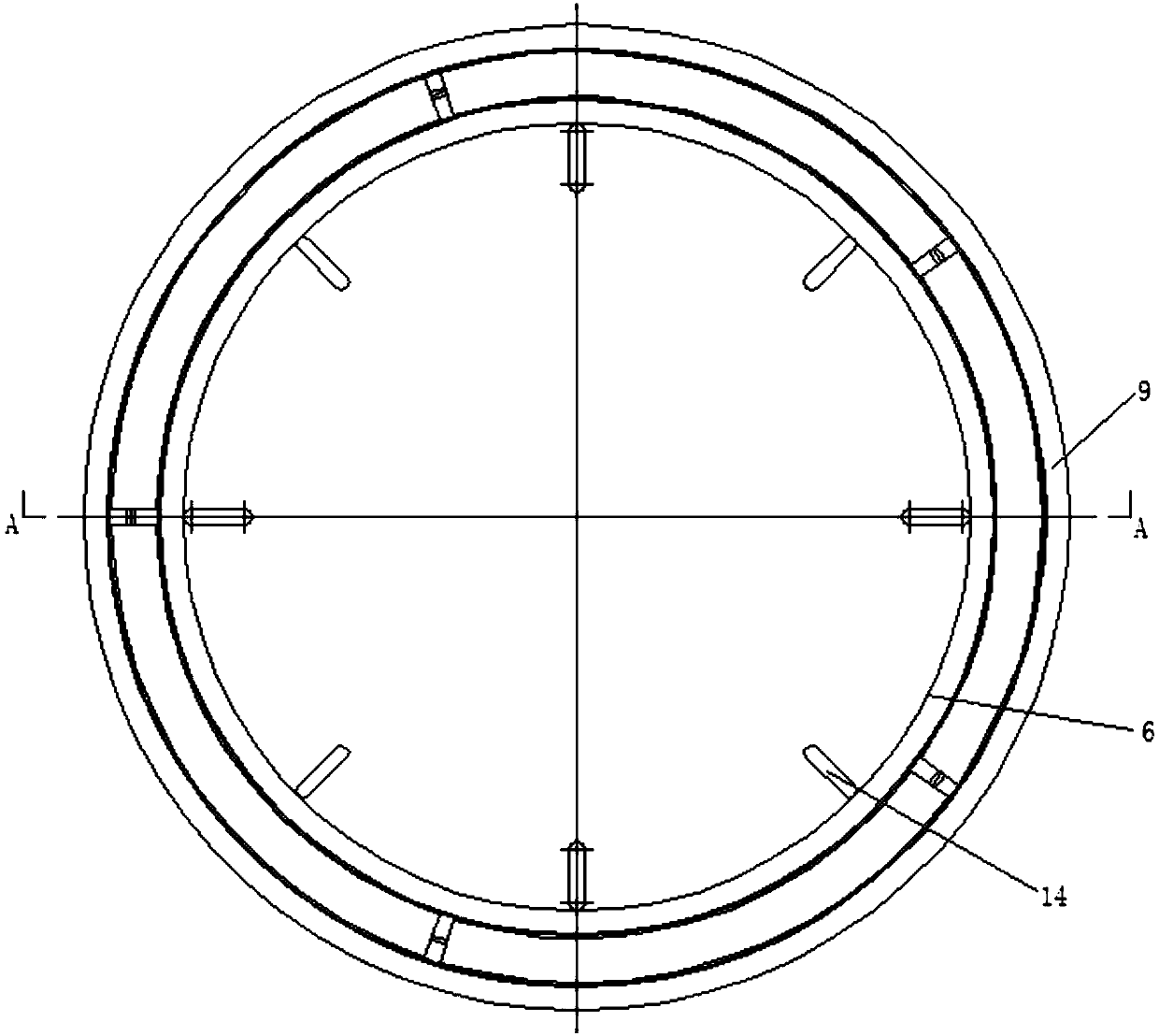 Device for vacuum heat correction of profile of titanium alloy welded component and method of device