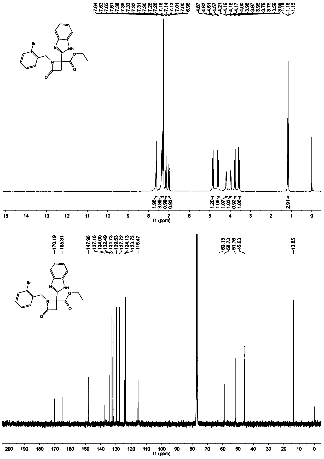 A kind of benzimidazole azetidinone derivative and its application in antitumor drug