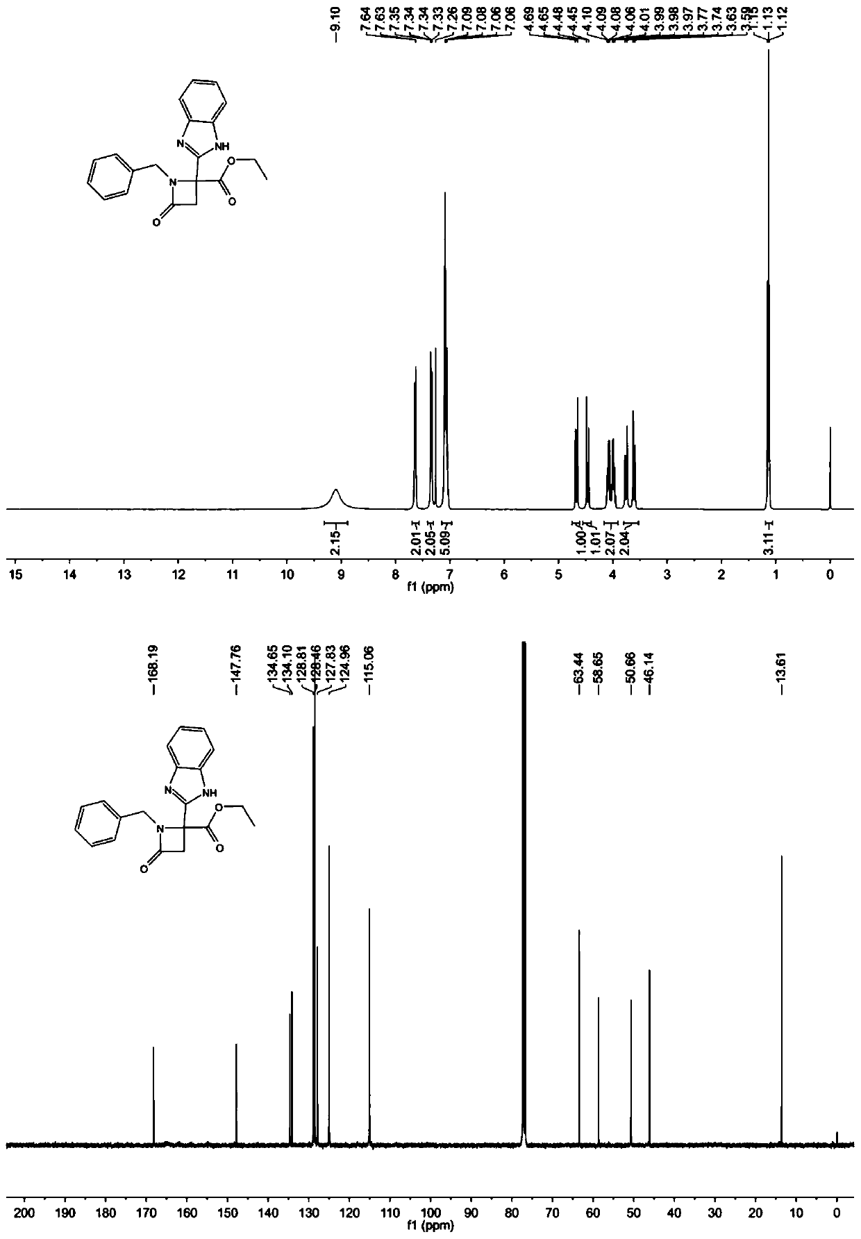 A kind of benzimidazole azetidinone derivative and its application in antitumor drug