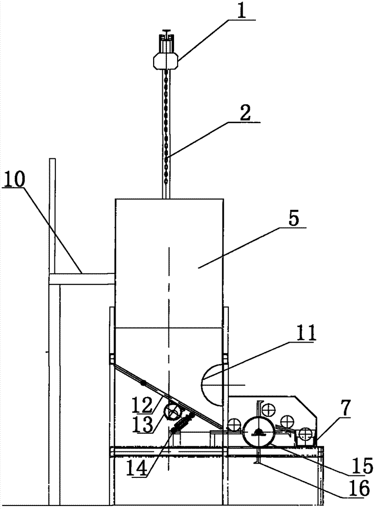 Automatic ball filling machine for ball mill