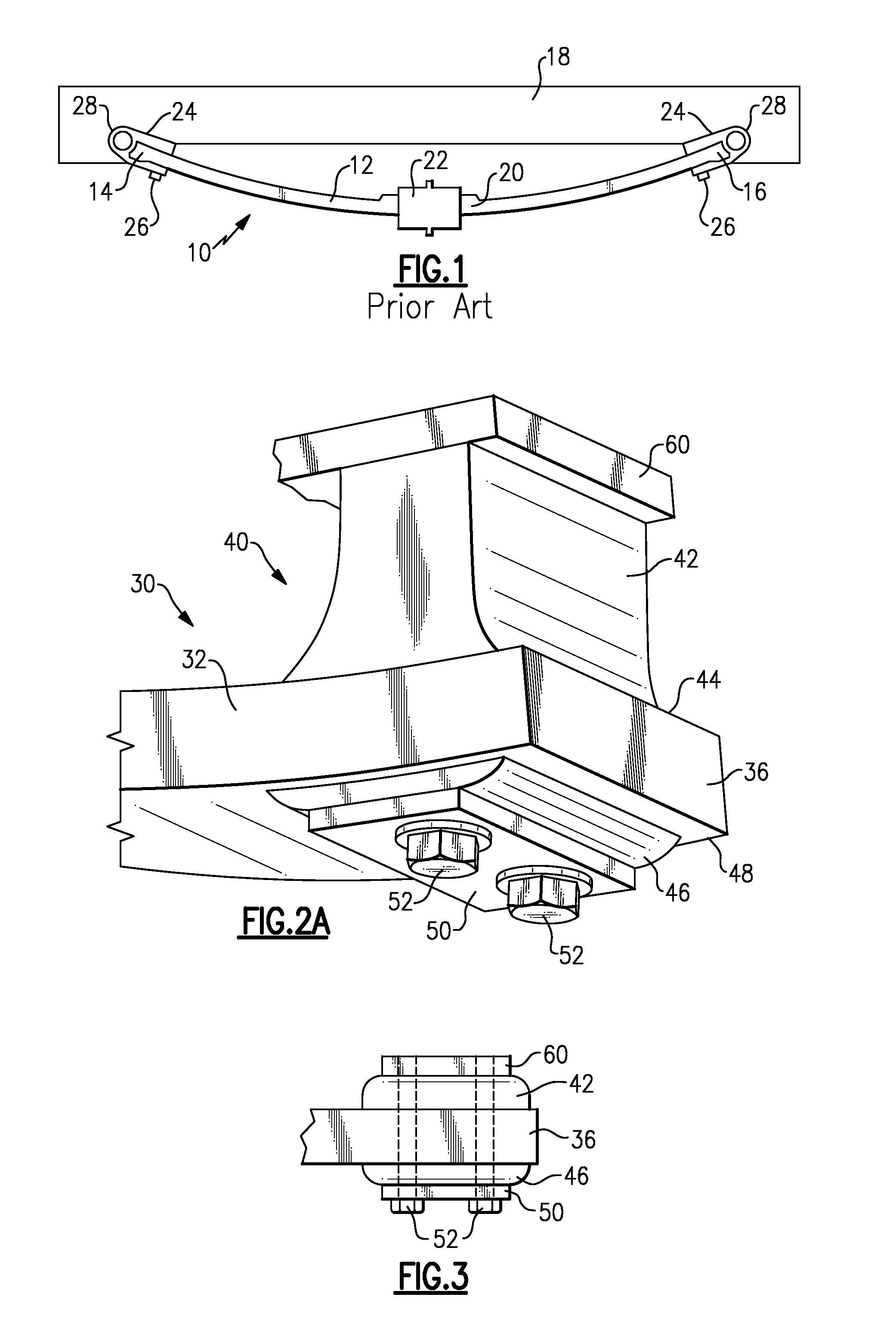 Composite spring with resilient attachment interface