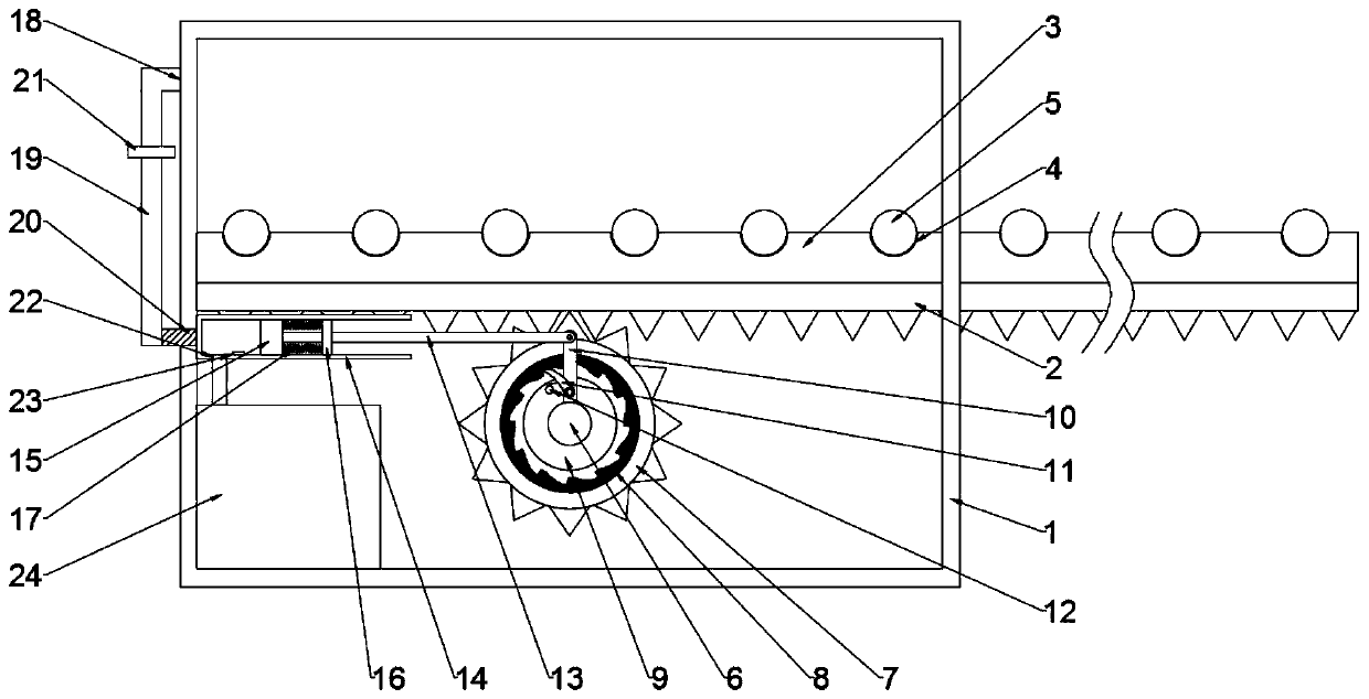 Conveying walking device for annealing processing of semiconductor electronic device