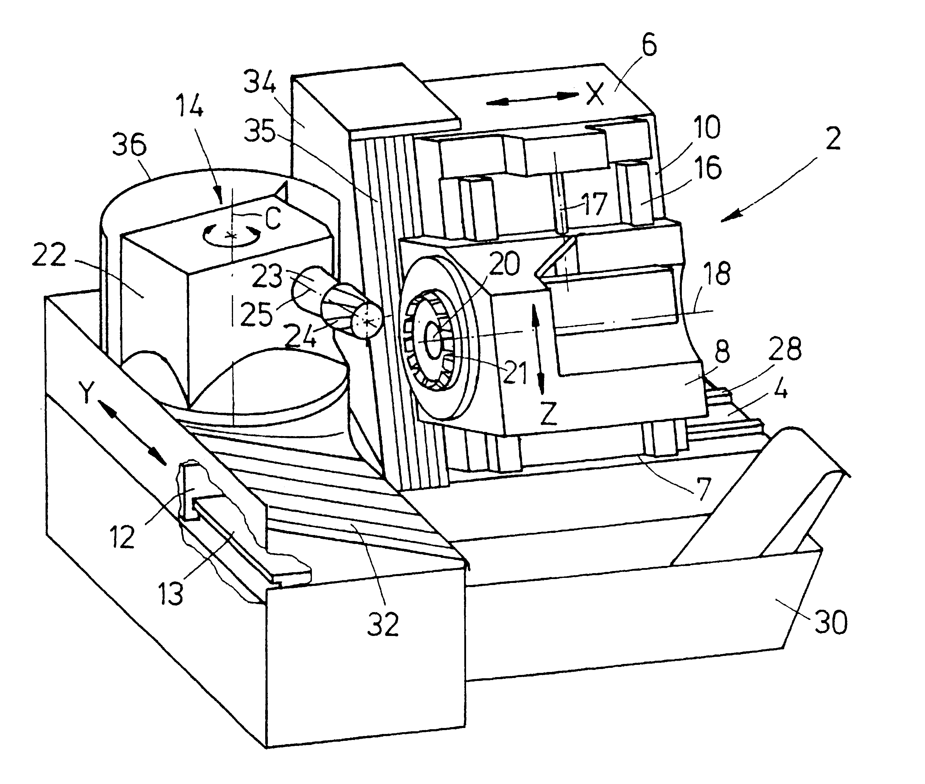 Machine for producing spiral-toothed bevel gears