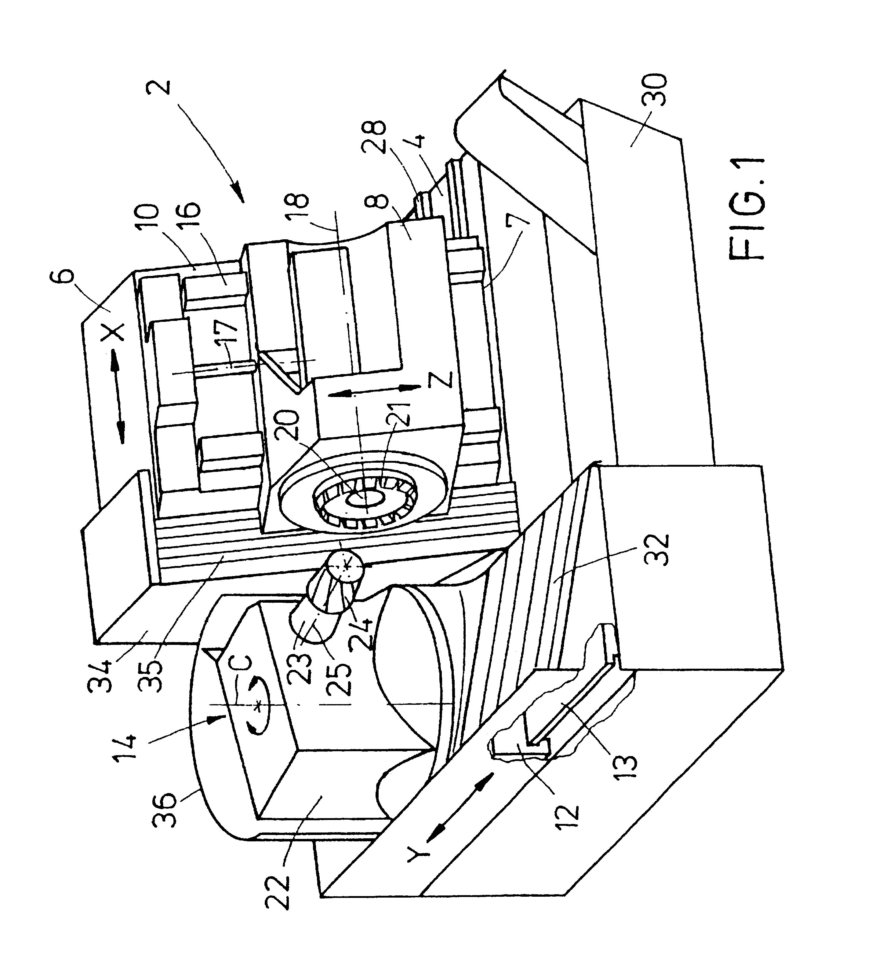 Machine for producing spiral-toothed bevel gears