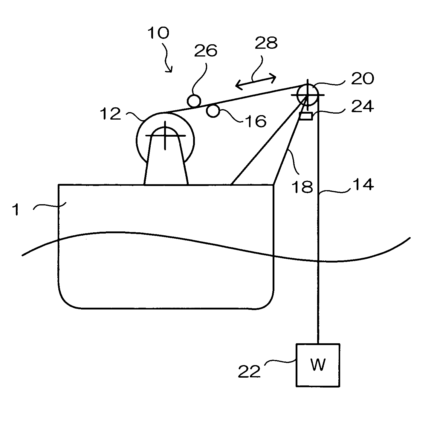 Hoisting device with vertical motion compensation function