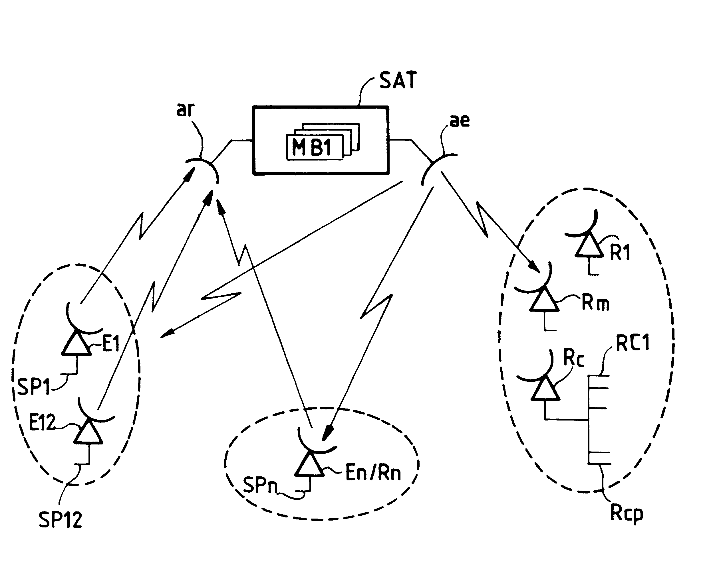 Satellite communication system for broadcasting audio-visual programs and multimedia data