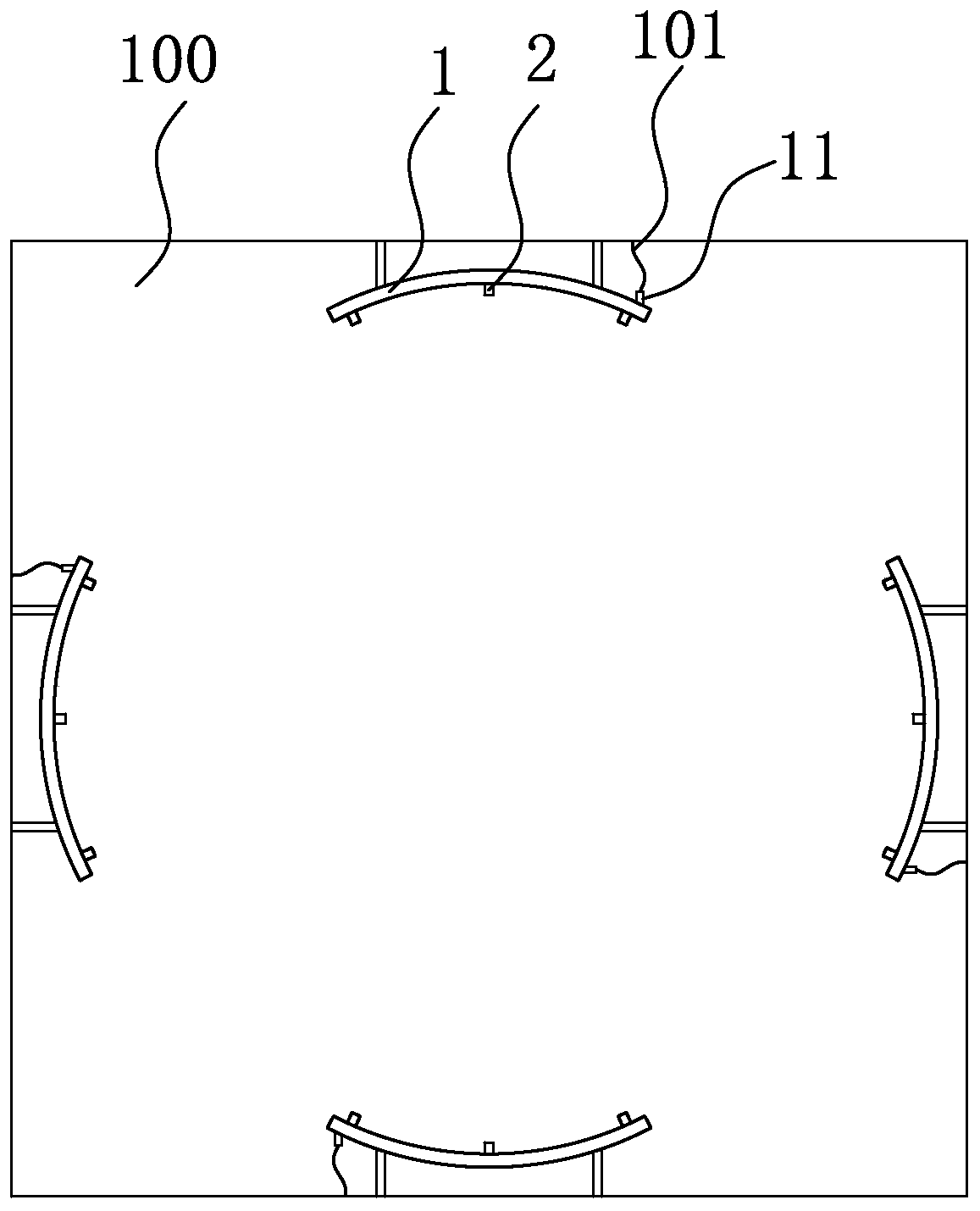 A atomization dust removal device for a garbage disposal station