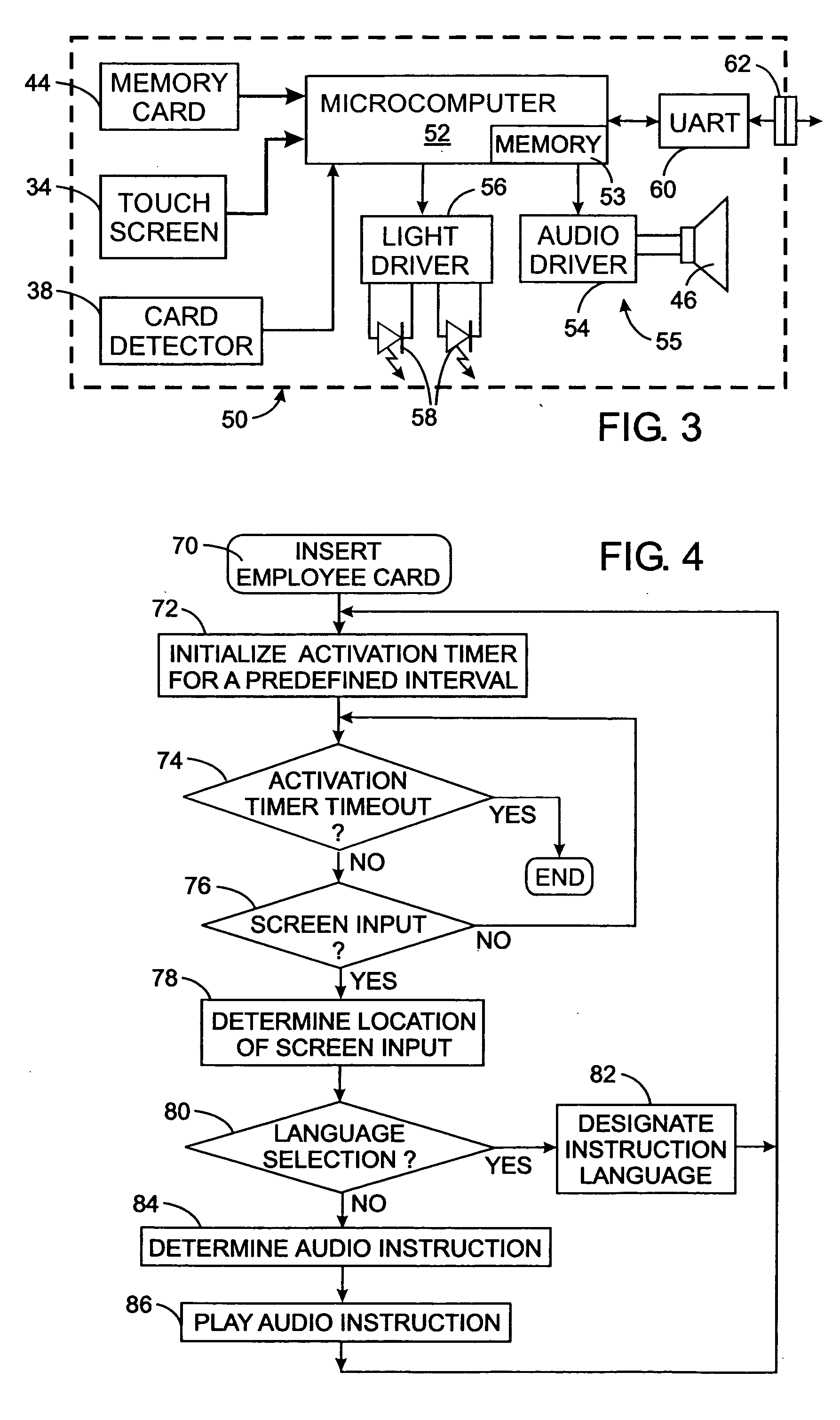 Vocational training apparatus that provides audio instructions