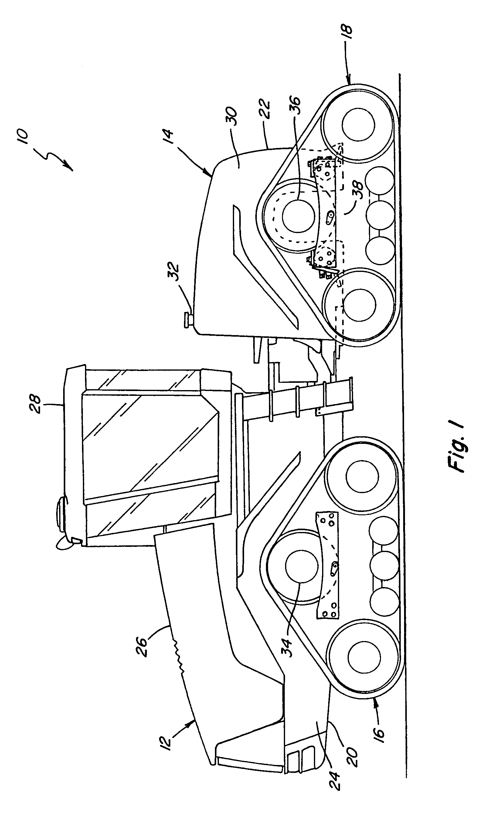 Apparatus and method for reducing shear loading on elements connecting an axle and a chassis of a vehicle