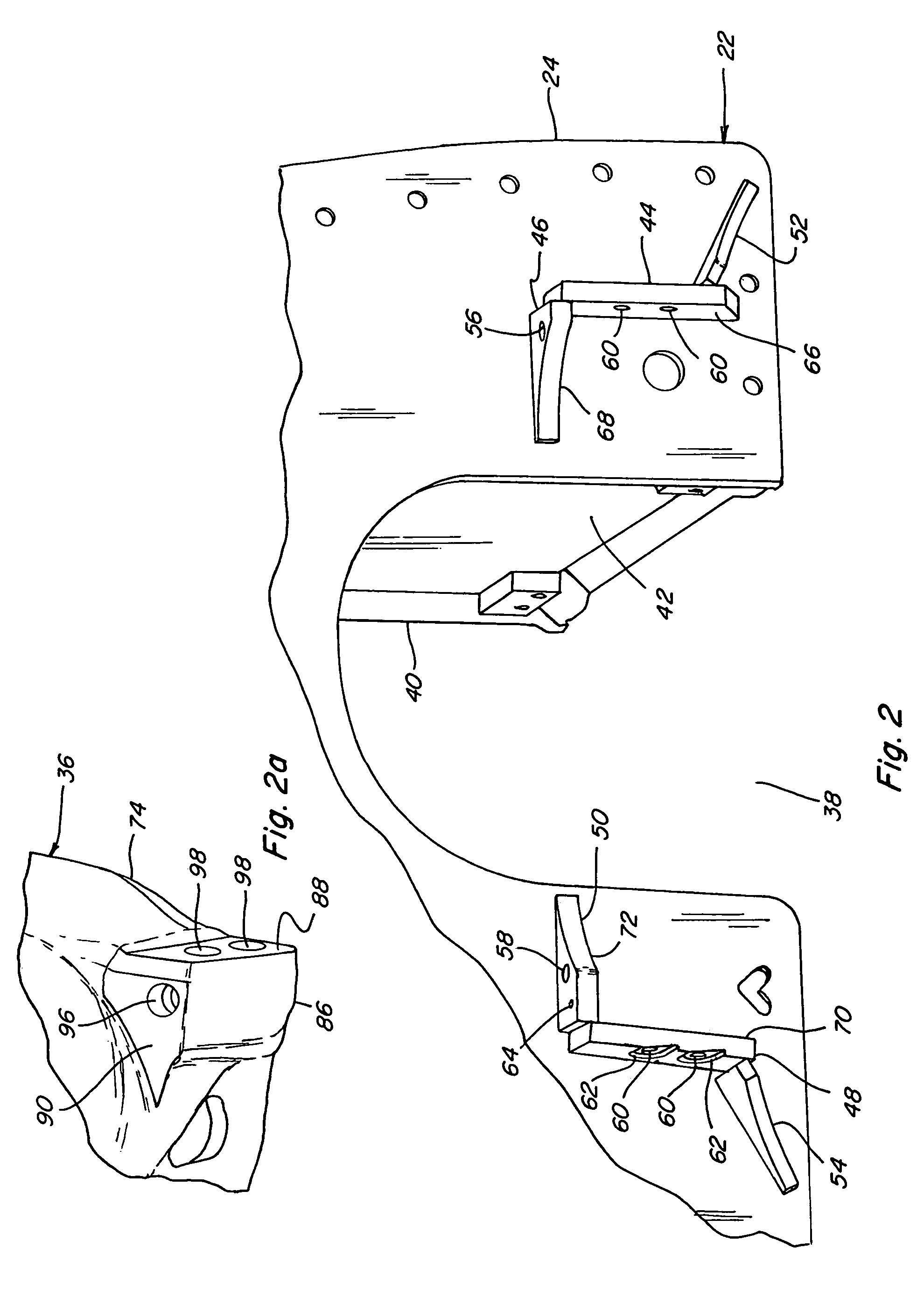 Apparatus and method for reducing shear loading on elements connecting an axle and a chassis of a vehicle