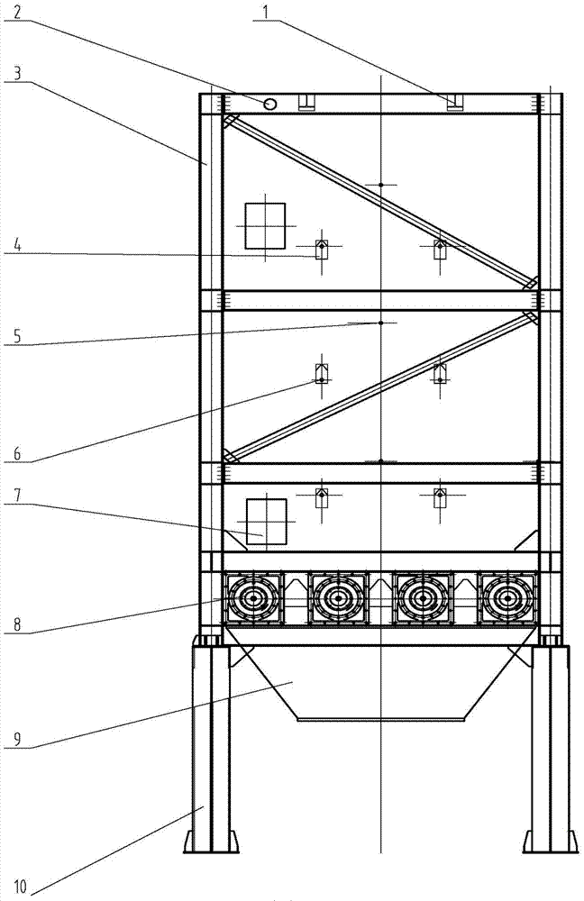 A multi-layer vertical biological fermentation drying tower and drying method