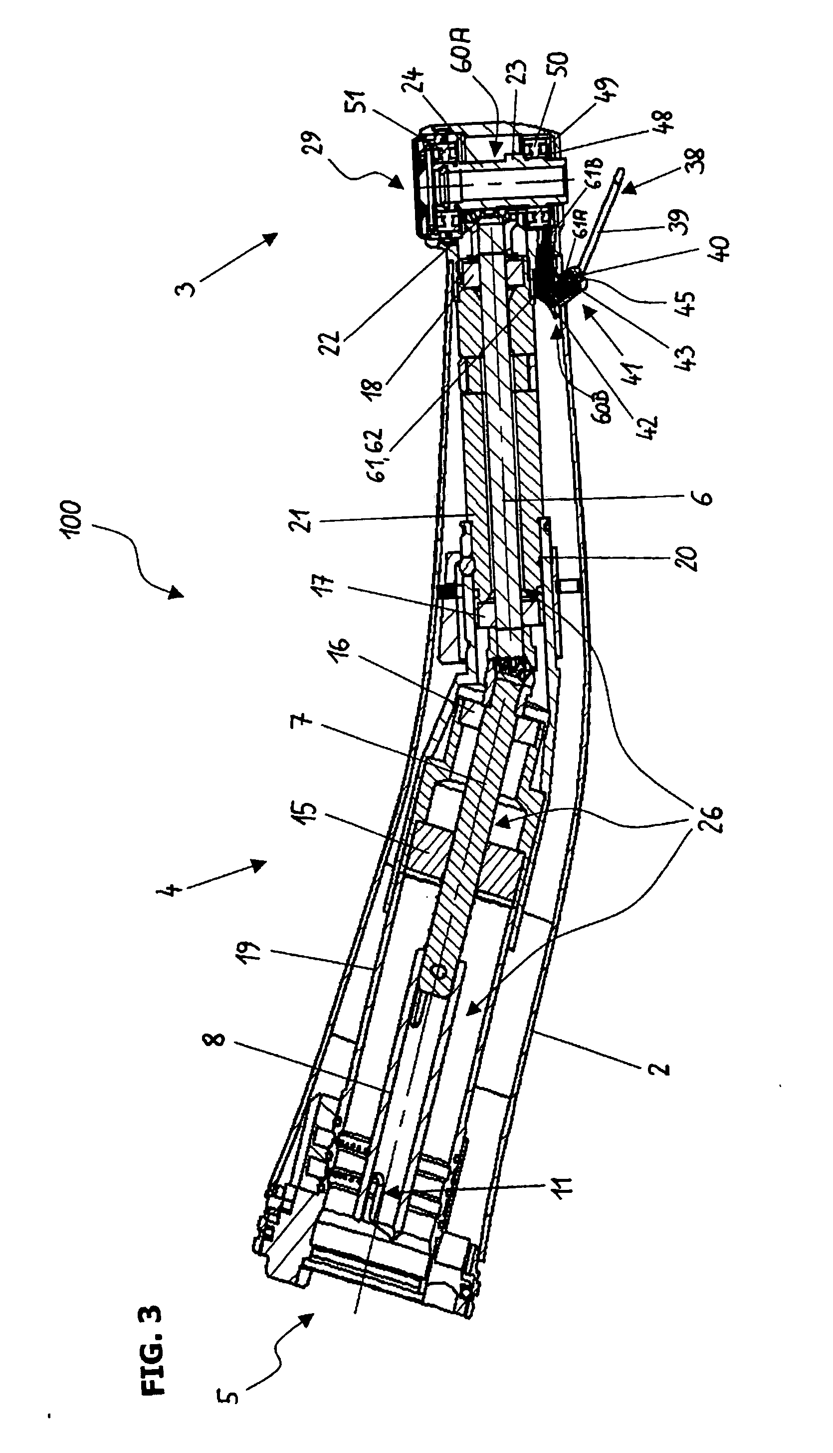 Dental handpiece with a root canal length measurement function