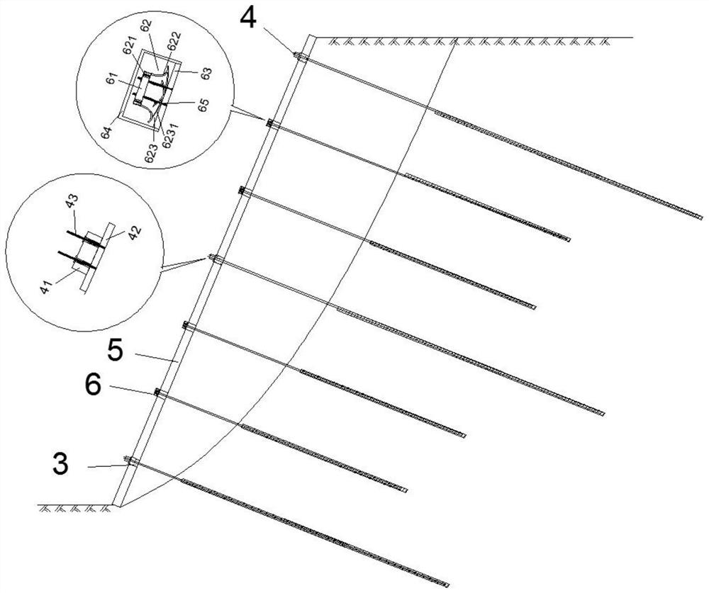 A construction method of a rigid-flexible economical slope anti-seismic support structure