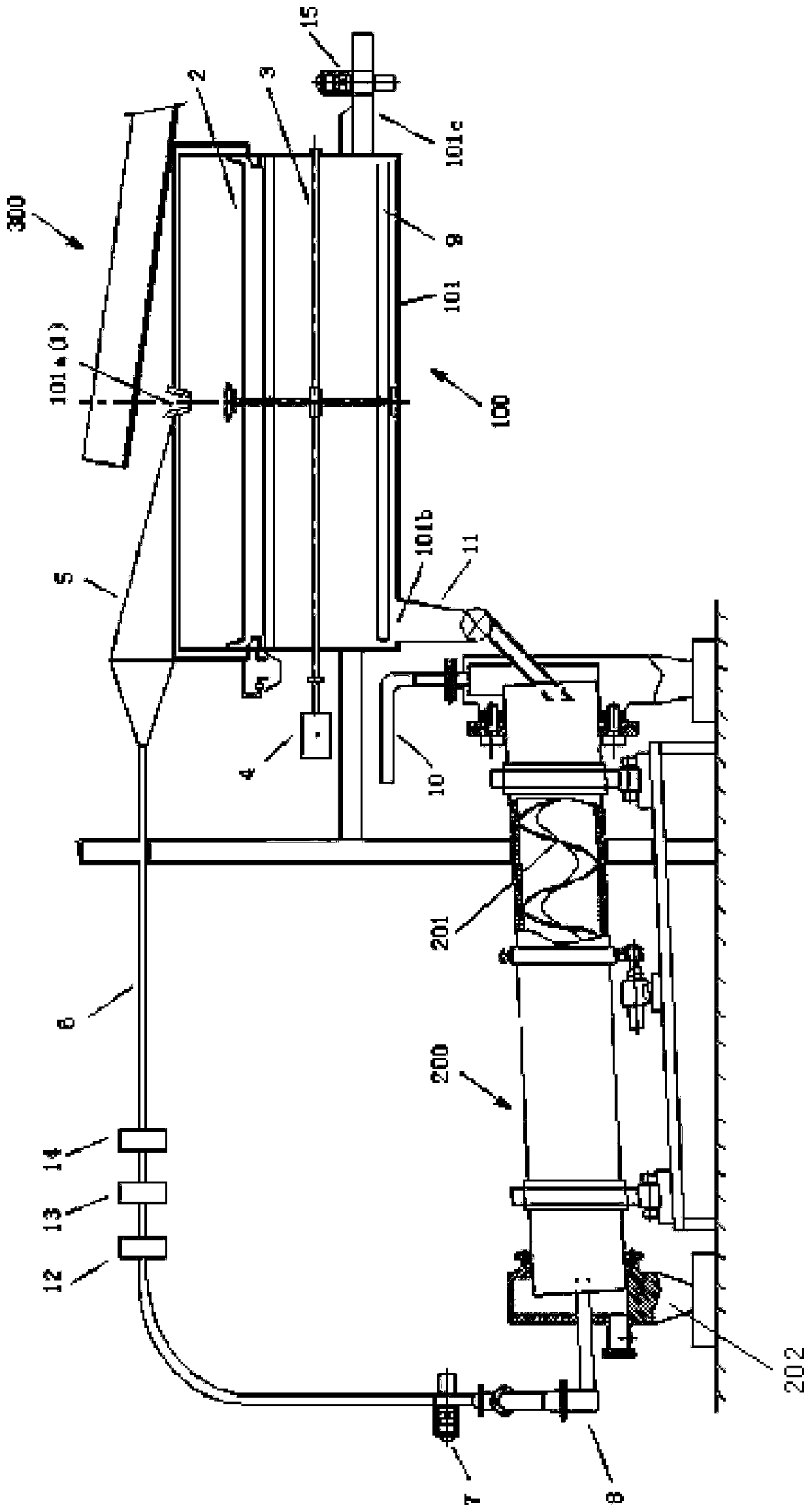 A recovery device and working method for recovering waste heat of high-temperature liquid blast furnace slag