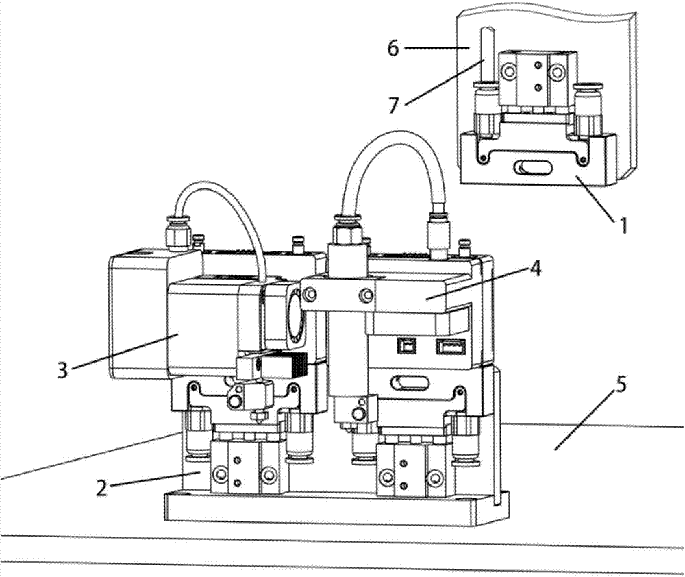 Nozzle quick changing system for 3D printing machine and printing machine