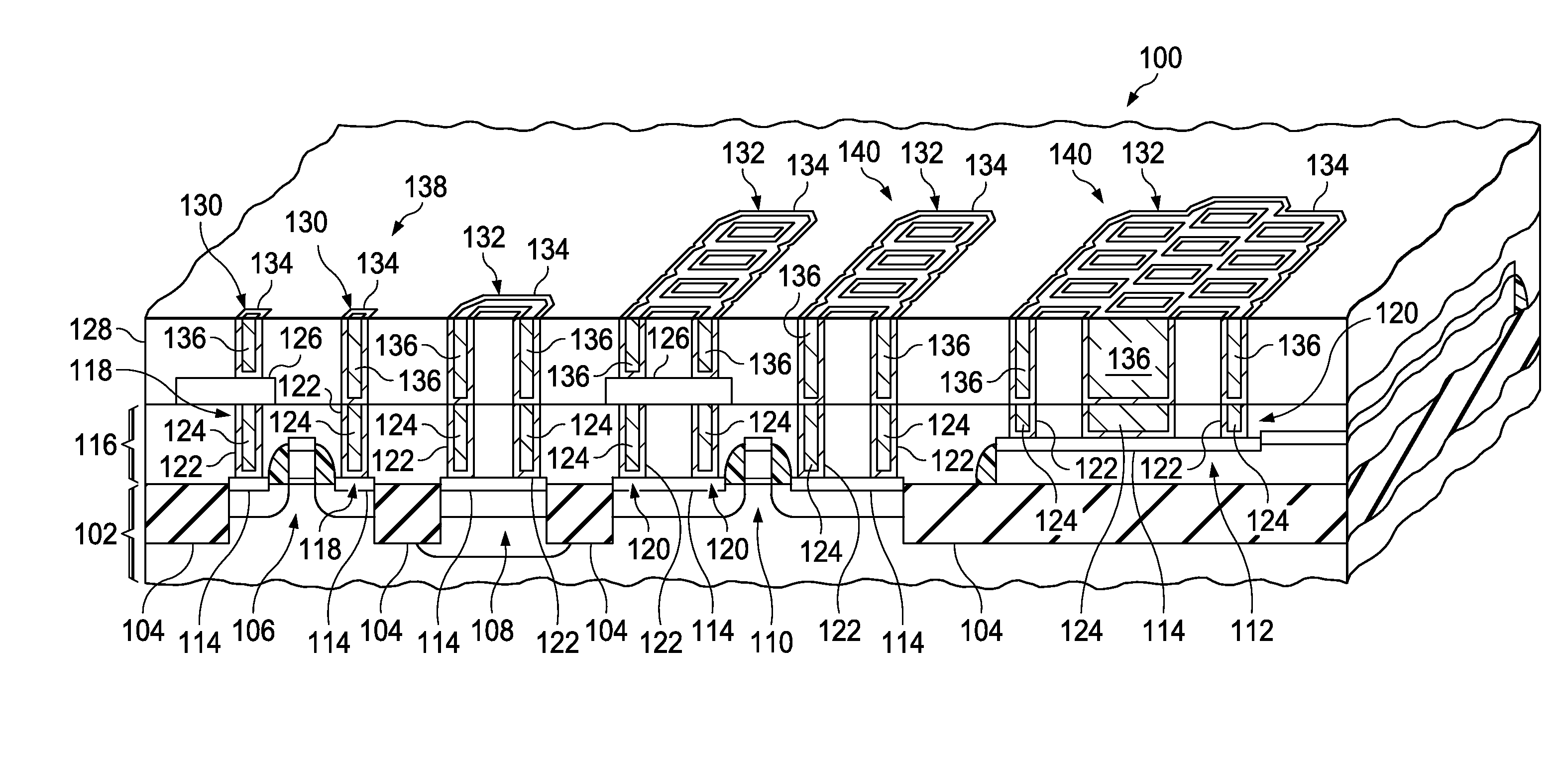 Low resistance stacked annular contact