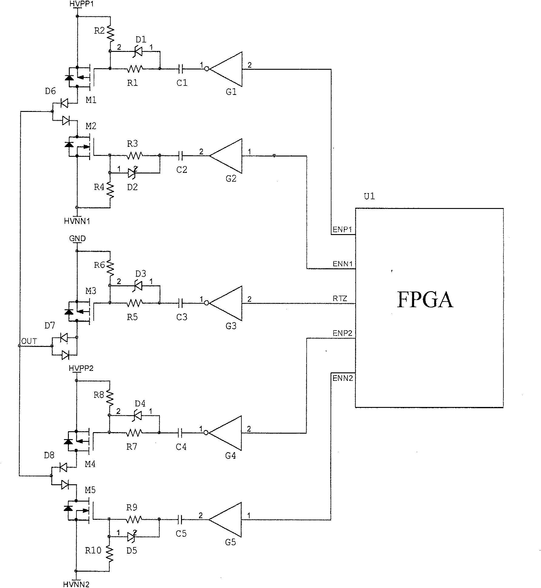 Transmitting module of ultrasonic diagnostic device